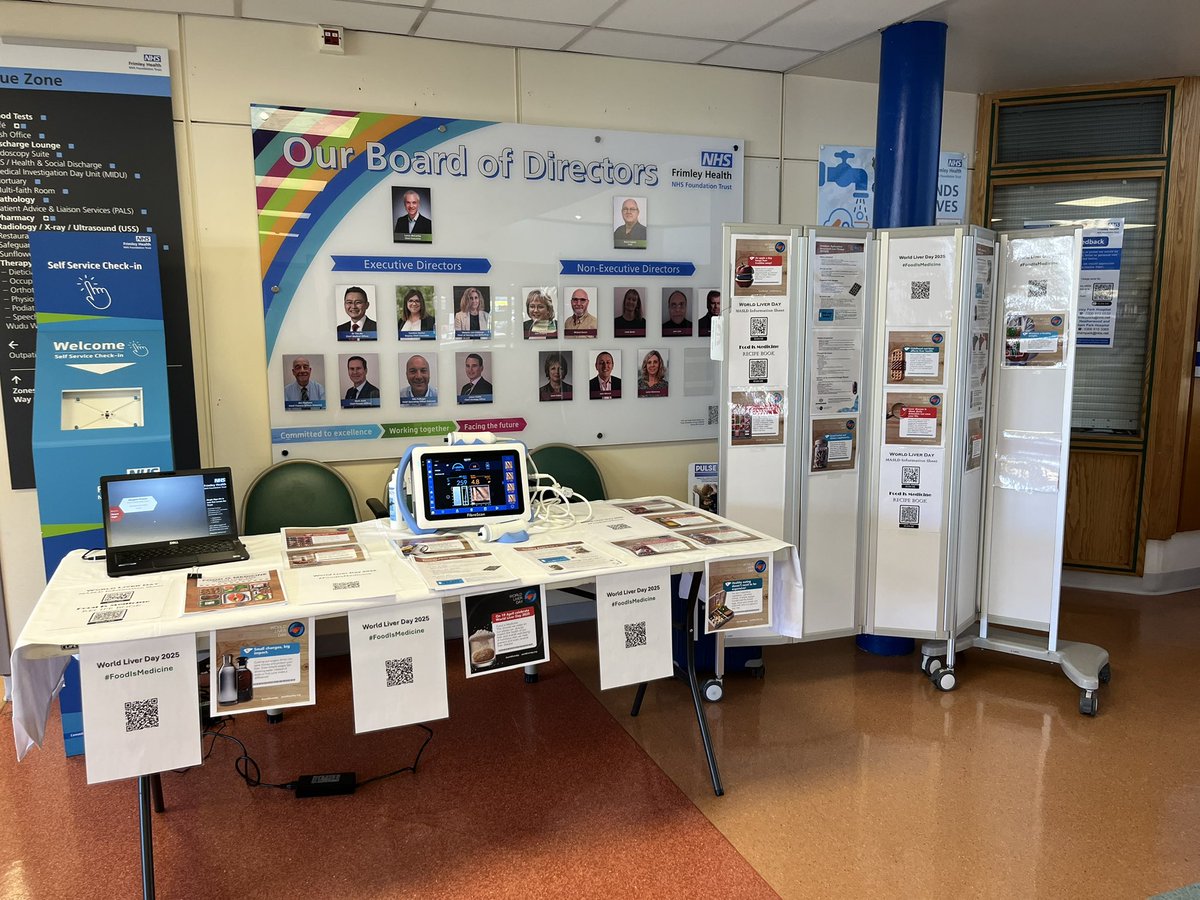 margaret parsons (@margeparsons7) on Twitter photo It was World Liver Day Saturday 18 April 2025. To celebrate <a href="/FrimleyHealth/">Frimley Health NHS Foundation Trust 💙</a> <a href="/WorldLiverDay/">World Liver Day</a> @WexhamParkHospital the hepatology CNS have a stand in the main hospital entrance. Stop and have a chat #FoodIsMedicine It was World Liver Day Saturday 18 April 2025. To celebrate <a href="/FrimleyHealth/">Frimley Health NHS Foundation Trust 💙</a> <a href="/WorldLiverDay/">World Liver Day</a> @WexhamParkHospital the hepatology CNS have a stand in the main hospital entrance. Stop and have a chat #FoodIsMedicine