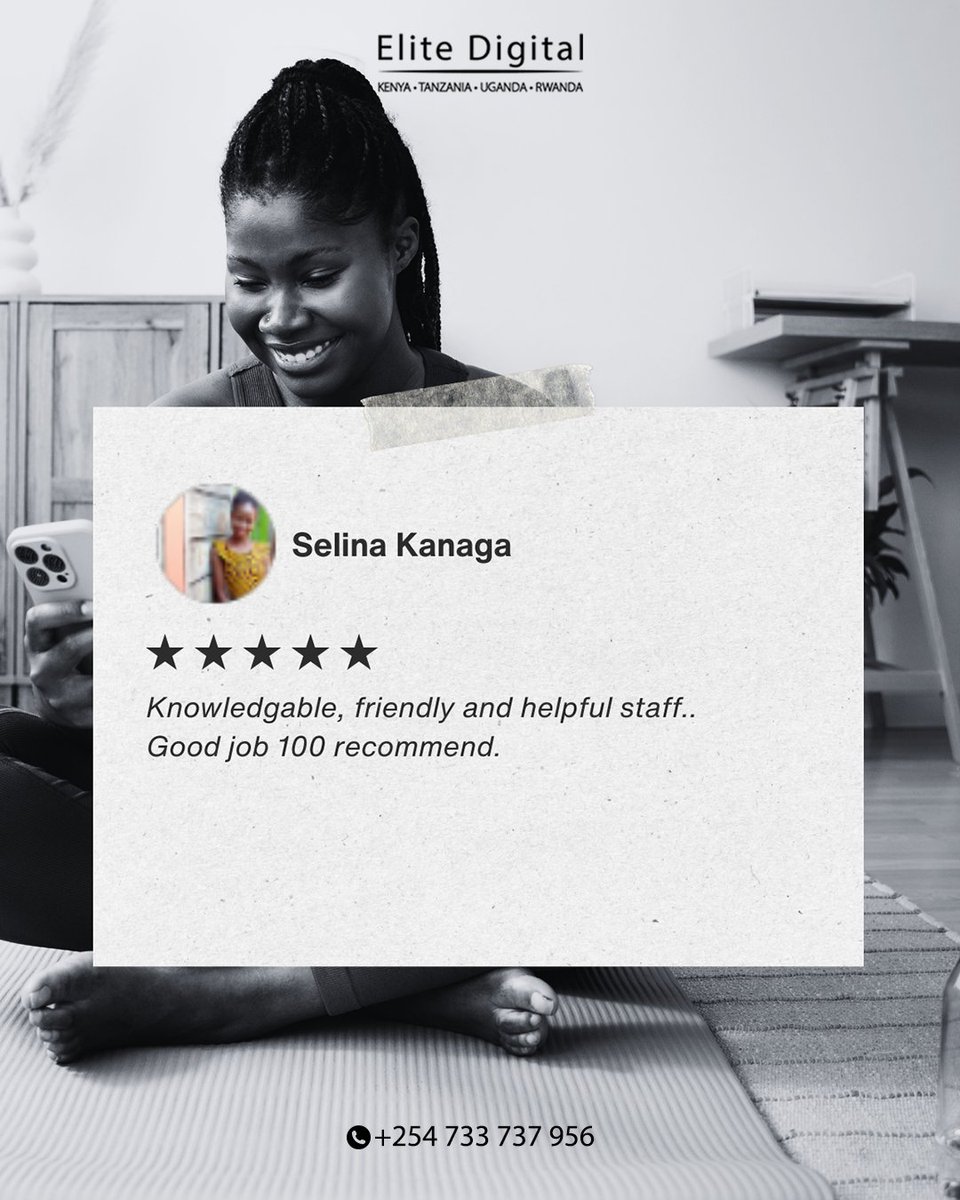 EliteDigitalKE's tweet image. Tried, Tested, Trusted. 💬✨
Our clients say it best—Elite Digital delivers genuine products, expert support, and unmatched service.
#EliteDigital #ClientLove #TrustedTech #SmartReliableConnected #TestimonialTuesday