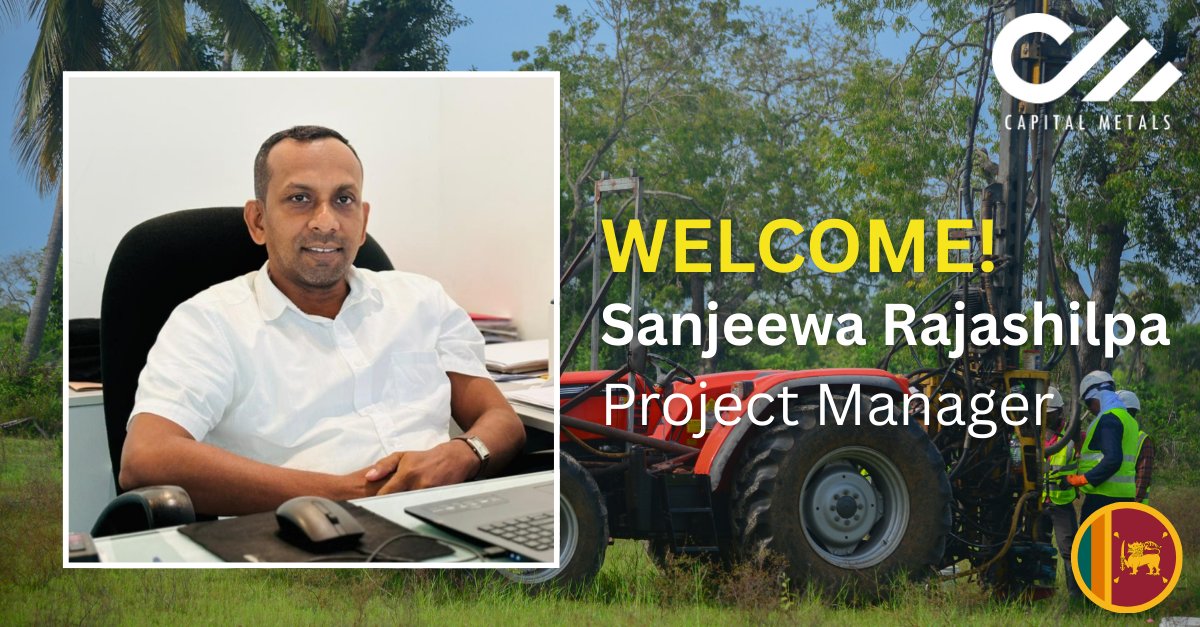 Capital Metals PLC (@metalscapital) on Twitter photo Capital Metals welcomes Sanjeewa Rajashilpa as Project Manager in 🇱🇰.
As a member of our senior leadership team, Sanjeewa will oversee project design, construction & commissioning. He will coordinate with Mineral Technologies, <a href="/AccessTwites/">Access Group</a> & other key contractors. Capital Metals welcomes Sanjeewa Rajashilpa as Project Manager in 🇱🇰.
As a member of our senior leadership team, Sanjeewa will oversee project design, construction & commissioning. He will coordinate with Mineral Technologies, <a href="/AccessTwites/">Access Group</a> & other key contractors.