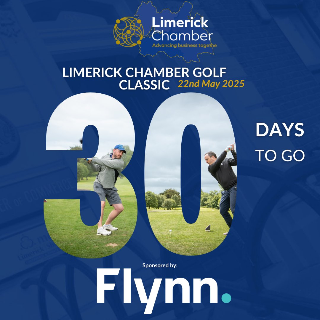 LimerickChamber's tweet image. Ready to lead from the front?
Book your team for the Limerick Chamber Golf Classic: team culture, leadership &amp;amp; networking all in one.
Want to stand out? Tee box sponsor = months of brand profiling!
Visit: limerickchamber.ie/limerick-chamb…
#LimerickGolfClassic #BizNetworking