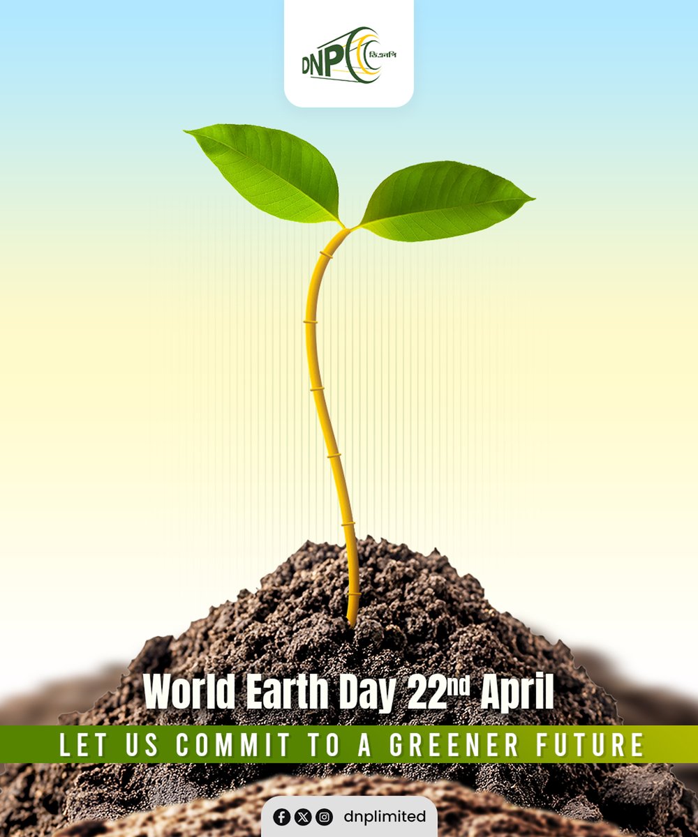 DnpLimited's tweet image. DNPL stands for sustainability, cleaner energy, and a healthier planet. Together, we can protect our Earth for generations to come.
.
.
#DNPL #EarthDay