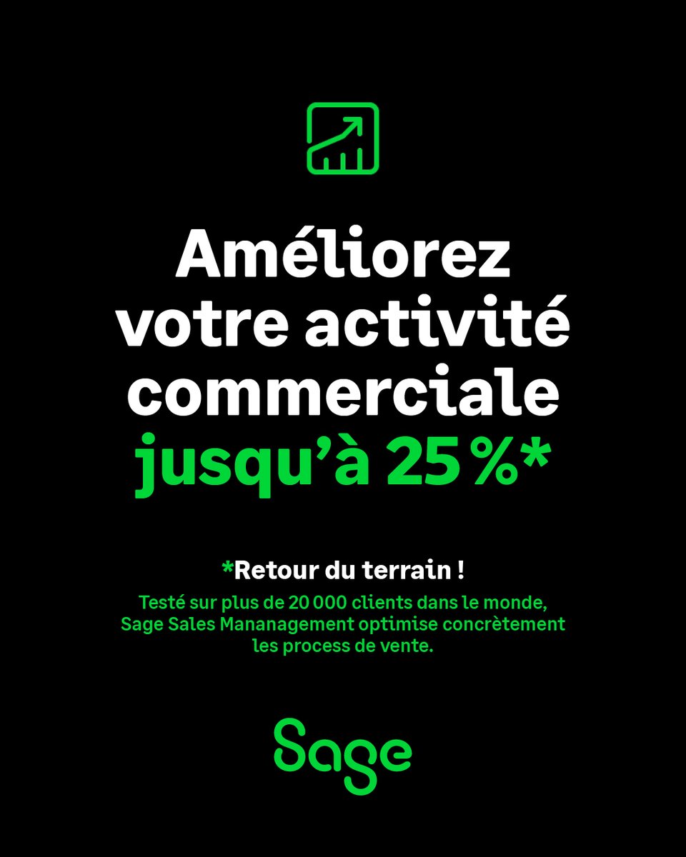 Gagnez du temps, boostez vos ventes et optimisez votre relation client avec Sage Sales Management, connecté à Sage 50, votre nouveau CRM véritable assistant de productivité commerciale !

👉 Découvrez Sage Sales Management dès maintenant : 1sa.ge/Pwh150VFct2