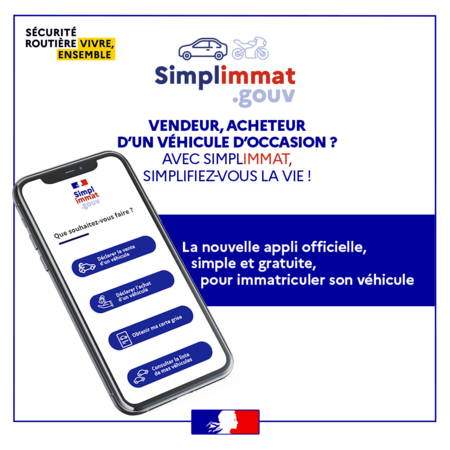 Image de Préfet de la Vienne - 🚗📱 #Simplimmat | 1 million de téléchargements !
L'application officielle de l'État pour vendre ou
