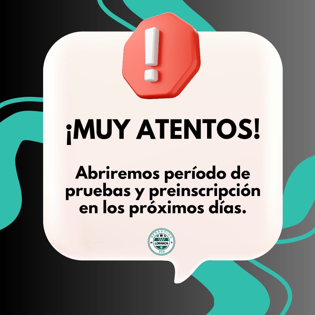 Tic, tac, tic, tac 🕰️ 
En los próximos días abriremos el plazo de preinscripción y pruebas para todos nuestros equipos.

¿Quieres unirte a la familia verdiblanca? Atento 👀 a las redes, te daremos todas las instrucciones ya queda poco.