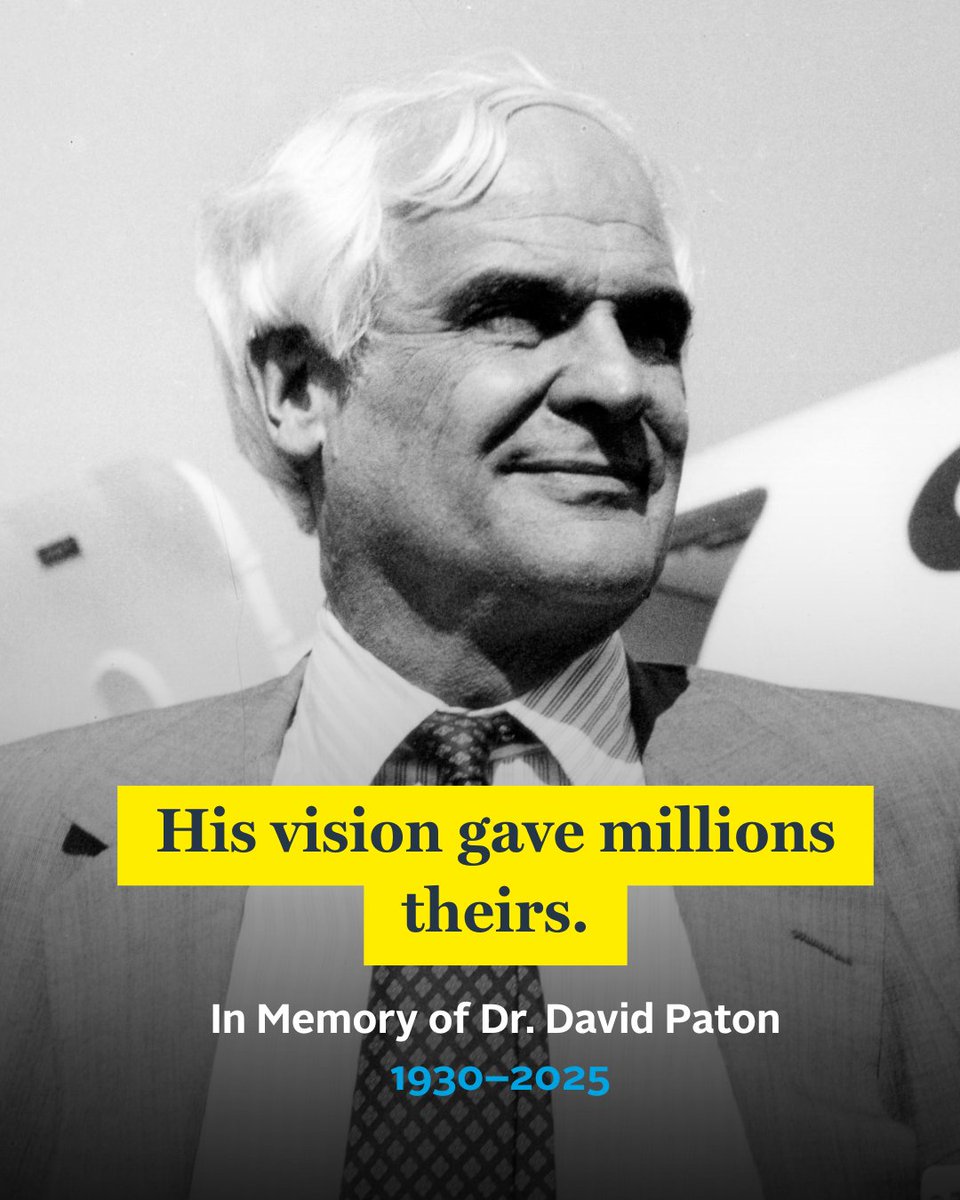 Orbis honours the extraordinary life of Dr. David Paton, a visionary whose ideas helped launch Orbis and our Flying Eye Hospital.

His belief in teaching and training continues to shape global eye care today.
Learn more about his enduring legacy: bit.ly/42B8i6Q