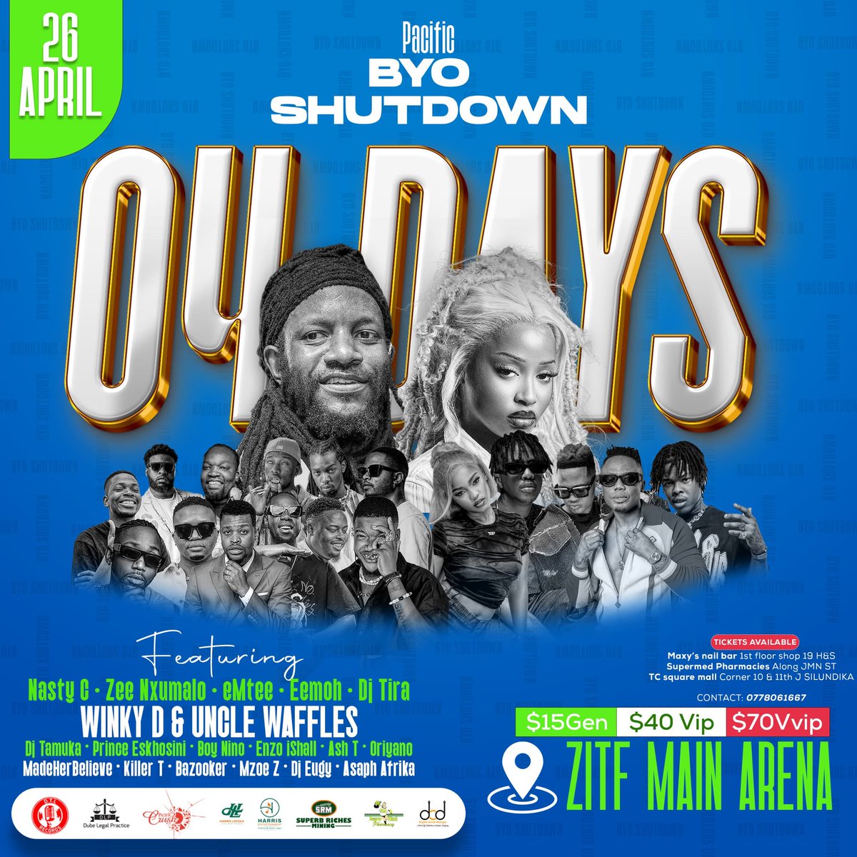 4 days to go #countdown #Byoshutdown_26april2025 
#byoshutdown 
#Harrisentertainment 
#@pacificcrushwz