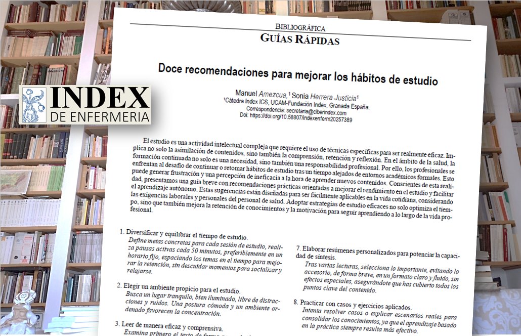 📚12 recomendaciones prácticas para estudiar mejor, retener más y motivarte a seguir aprendiendo
🔍 En salud, el aprendizaje continuo salva vidas
🧠 Guía rápida de #IndexdeEnfermería 
👉 Lee en doi.org/10.58807/index…
#EducaciónContinua #Aprendizaje #Salud