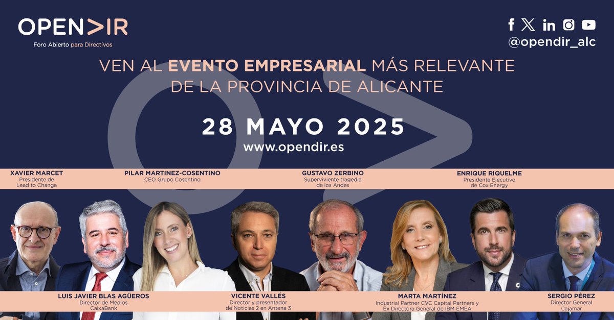 AlicanTEC (@_alicantec) on Twitter photo 💥AlicanTEC se une a <a href="/OpendirA/">OPENDIR Alicante</a>
✨ 𝘔𝘦𝘵𝘢𝘮𝘰𝘳𝘧𝘰𝘴𝘪𝘴 𝘦𝘮𝑝𝘳𝘦𝘴𝘢𝘳𝘪𝘢𝘭: 𝘦𝘷𝘰𝘭𝘶𝘤𝘪𝘰𝘯𝘢𝘳 𝑝𝘢𝘳𝘢 𝘳𝘦𝘷𝘰𝘭𝘶𝘤𝘪𝘰𝘯𝘢𝘳
🗓️ 28 de mayo 📍 ADDA Alicante
🎟️ ¡𝗨́𝗟𝗧𝗜𝗠𝗢𝗦 𝗗𝗜́𝗔𝗦! Consigue tu entrada con 40% de descuento 𝗲𝗻 👉 opendir.es 💥AlicanTEC se une a <a href="/OpendirA/">OPENDIR Alicante</a>
✨ 𝘔𝘦𝘵𝘢𝘮𝘰𝘳𝘧𝘰𝘴𝘪𝘴 𝘦𝘮𝑝𝘳𝘦𝘴𝘢𝘳𝘪𝘢𝘭: 𝘦𝘷𝘰𝘭𝘶𝘤𝘪𝘰𝘯𝘢𝘳 𝑝𝘢𝘳𝘢 𝘳𝘦𝘷𝘰𝘭𝘶𝘤𝘪𝘰𝘯𝘢𝘳
🗓️ 28 de mayo 📍 ADDA Alicante
🎟️ ¡𝗨́𝗟𝗧𝗜𝗠𝗢𝗦 𝗗𝗜́𝗔𝗦! Consigue tu entrada con 40% de descuento 𝗲𝗻 👉 opendir.es