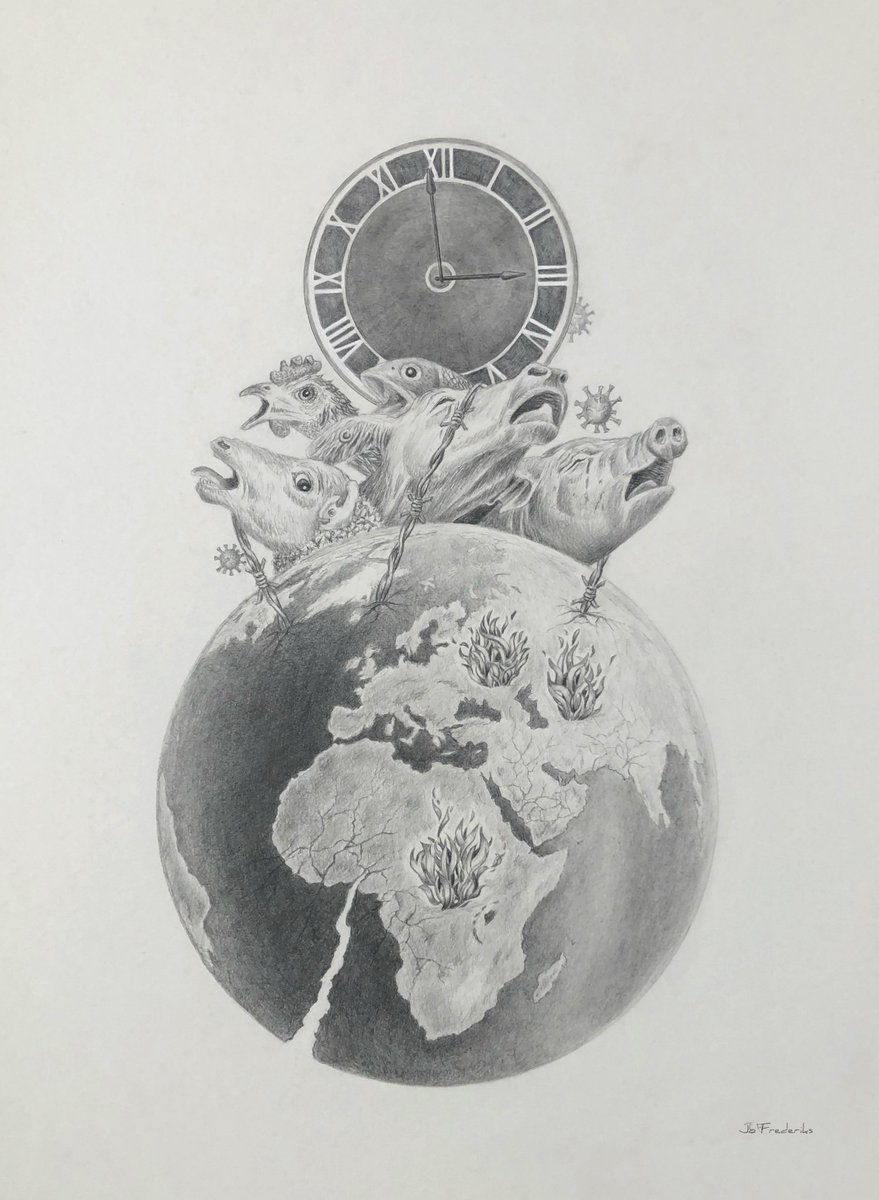Today is Earth Day (April 22)

The most paramount action we can do to help the well-being of our precious planet and ALL earthlings is to be vegan. Because peace and animal and environmental justice = veganism.

#AnimalRights #art #vegan #artist