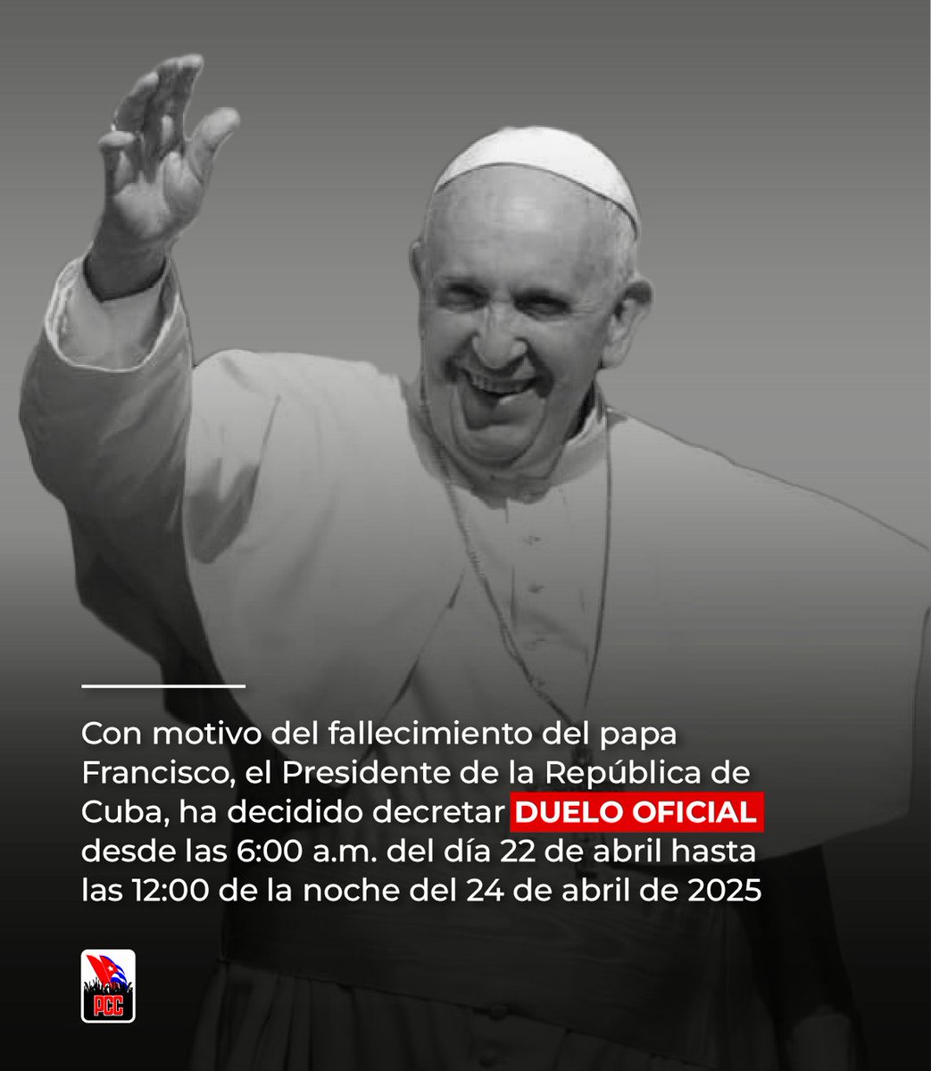 Mientras esté vigente el Duelo Oficial, la Bandera de la Estrella Solitaria se iza a media asta en los edificios públicos e instituciones militares