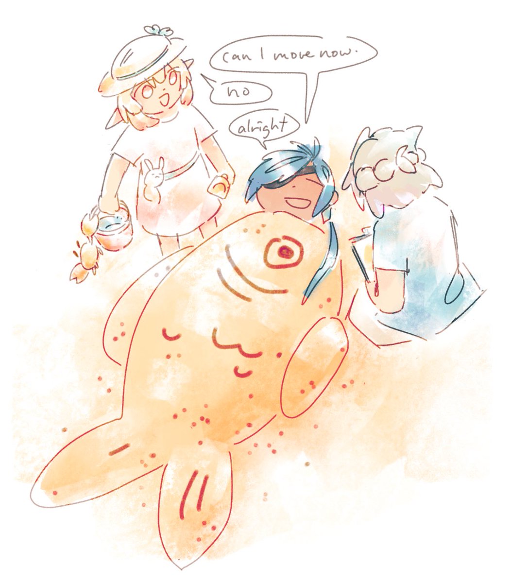 cu5fes4caco3's tweet image. babysitting duty... #albedo #klee #kaeya