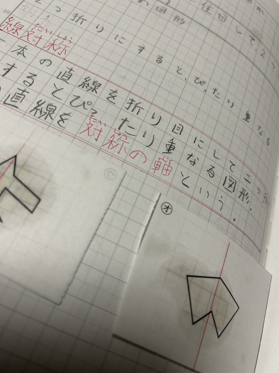 のりがなくてリップで紙をとめたノートはこちらです。筆箱の中にリップ入ってるとか女子力高い🥹

あと今日衝撃的な事ありまちた