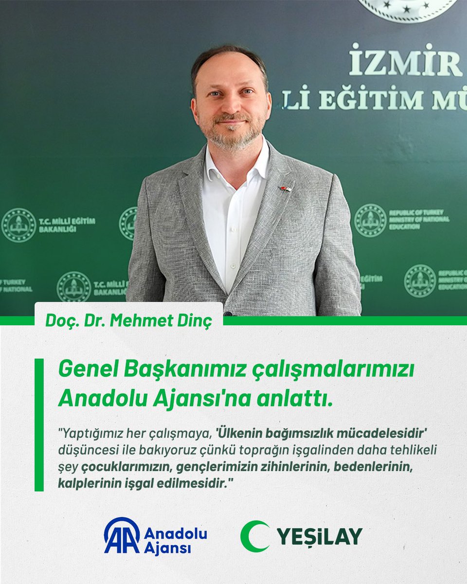 Genel Başkanımız Doç. Dr. Mehmet Dinç, Anadolu Ajansı'na verdiği röportajda Yeşilay’ın 105 yıldır bağımlılıkla nasıl mücadele ettiğini anlattı.

Mahalle mahalle dolaşıyor, her yaştan bireyi bağımlılıklara karşı bilinçlendiriyoruz.

📌 Detaylar için: aa.com.tr