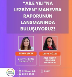 EBDinisiyatifi's tweet image. Özgür Renkler Derneği, düzenlenecek &quot;Aile Yılına Lezbiyen Manevra&quot; raporunun lansmanında buluşmaya çağrıda bulundu.

📍 Zoom - Çevrimiçi
🗓 22 Nisan 2025 Salı
🕗 20.00 - 21.30