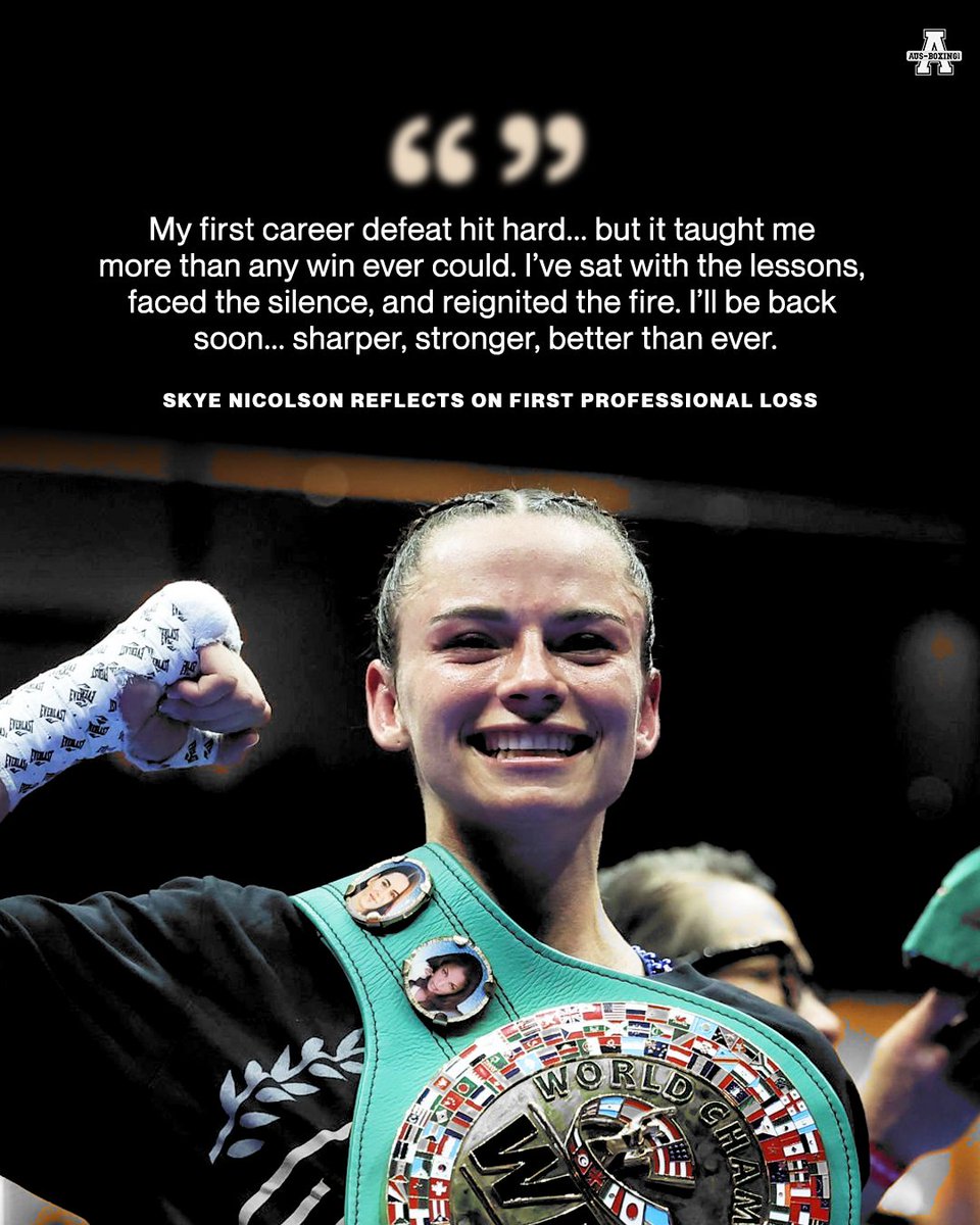Aus-Boxing.com (@ausboxing) on Twitter photo The comeback is greater than the setback.
<a href="/skyebnic/">Skye Nicolson</a> leans into the uncomfortable lessons that have come from her first professional defeat.
#ozboxing #boxing #nicolson The comeback is greater than the setback.
<a href="/skyebnic/">Skye Nicolson</a> leans into the uncomfortable lessons that have come from her first professional defeat.
#ozboxing #boxing #nicolson