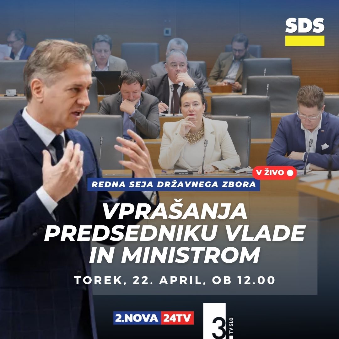 Poslanska skupina SDS (@ps_sds) on Twitter photo 📍 Danes se začenja 30. redna seja <a href="/Drzavnizbor/">Državni zbor</a>!
Poslanci <a href="/strankaSDS/">SDS</a> bomo v okviru poslanskih vprašanj nastopili z jasnimi in konkretnimi vprašanji za predsednika <a href="/vladaRS/">Vlada Republike Slovenije</a> in ministre.
📣 Zastopamo vas – državljanke in državljane – zato bomo opozorili na ključne probleme, ki 📍 Danes se začenja 30. redna seja <a href="/Drzavnizbor/">Državni zbor</a>!
Poslanci <a href="/strankaSDS/">SDS</a> bomo v okviru poslanskih vprašanj nastopili z jasnimi in konkretnimi vprašanji za predsednika <a href="/vladaRS/">Vlada Republike Slovenije</a> in ministre.
📣 Zastopamo vas – državljanke in državljane – zato bomo opozorili na ključne probleme, ki