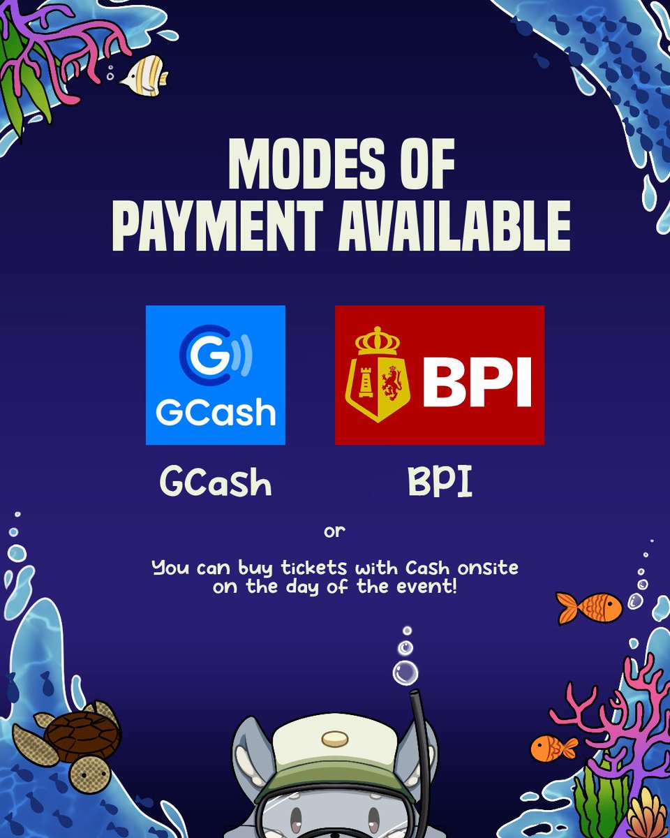 SmashThatBlank's tweet image. Here are the modes of payment available when you get your tickets for Smash That Trash: Last Dive!

But don't worry! You can also avail your tickets on site on the day of the event, July 12 and 13, 2025.

#SmashThatTrashLastDive #SmashThatTrash #gaming #environment #gamingevent