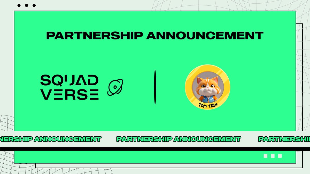 SquadVerse (@squadv_socialfi) on Twitter photo 📢Excited to announce the new partnership between SquadVerse and <a href="/Tomtalkofficial/">Tom Talk Official</a>!
🎮TomTalk is the first game on the Core Blockchain, offering Talk-to-Earn & Tap-to-Earn features. Chat, tap, or vibe with your favorite tunes, and earn rewards effortlessly!
🔥More to come! 📢Excited to announce the new partnership between SquadVerse and <a href="/Tomtalkofficial/">Tom Talk Official</a>!
🎮TomTalk is the first game on the Core Blockchain, offering Talk-to-Earn & Tap-to-Earn features. Chat, tap, or vibe with your favorite tunes, and earn rewards effortlessly!
🔥More to come!