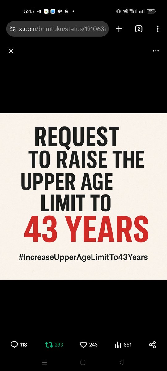 namoabhisek's tweet photo. @CMO_Odisha Age is just a number, and it should never limit our dreams and aspirations. Let's stand together and raise our voices to #IncreaseUpperAgeLimitTo43Years for overaged govt job aspirants. #NeverTooLate #DreamBig #OpportunityForAll" https://t.co/lFFqD5fVCn