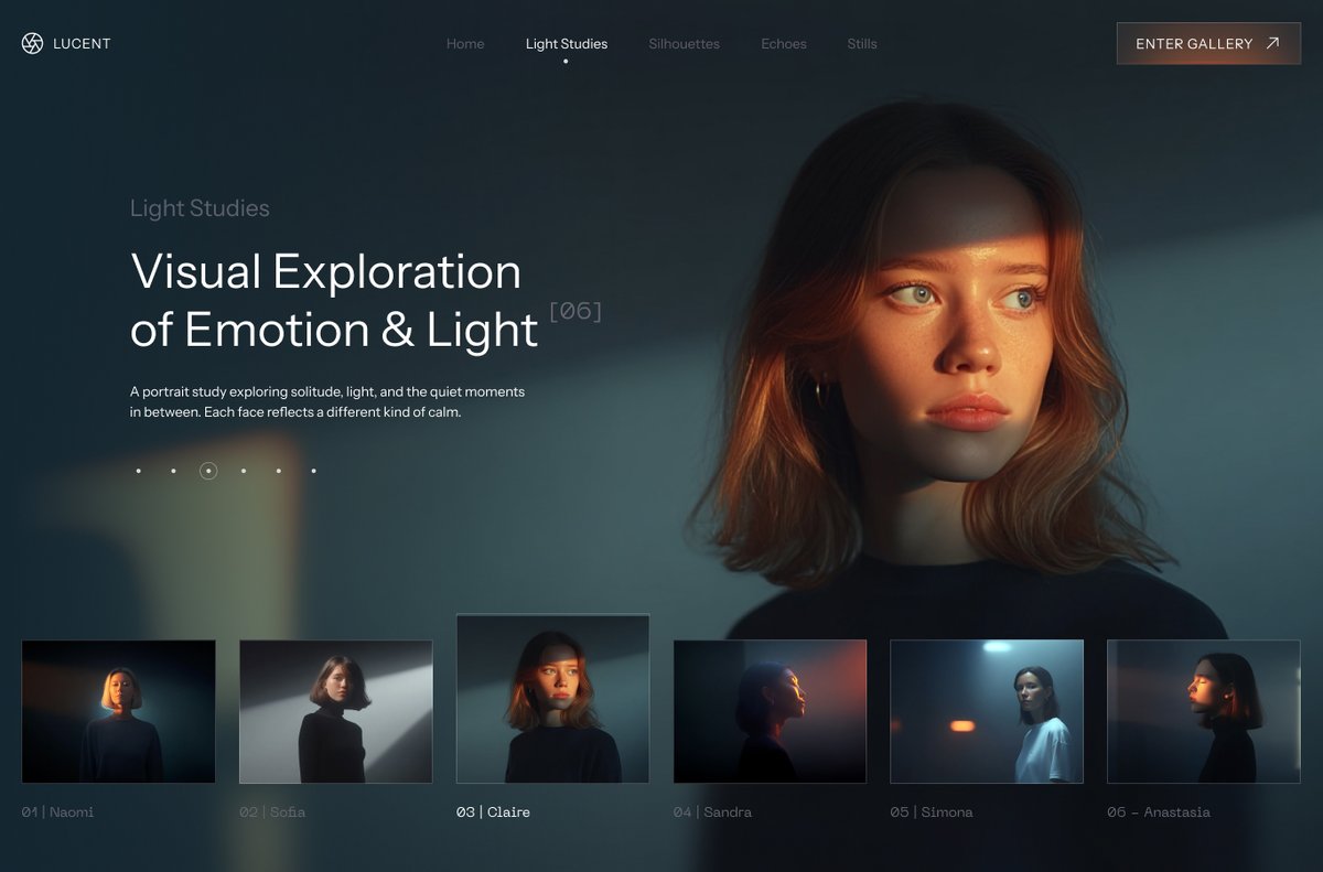 GotinGeorgiG's tweet image. Gallery section for a photography website 📸