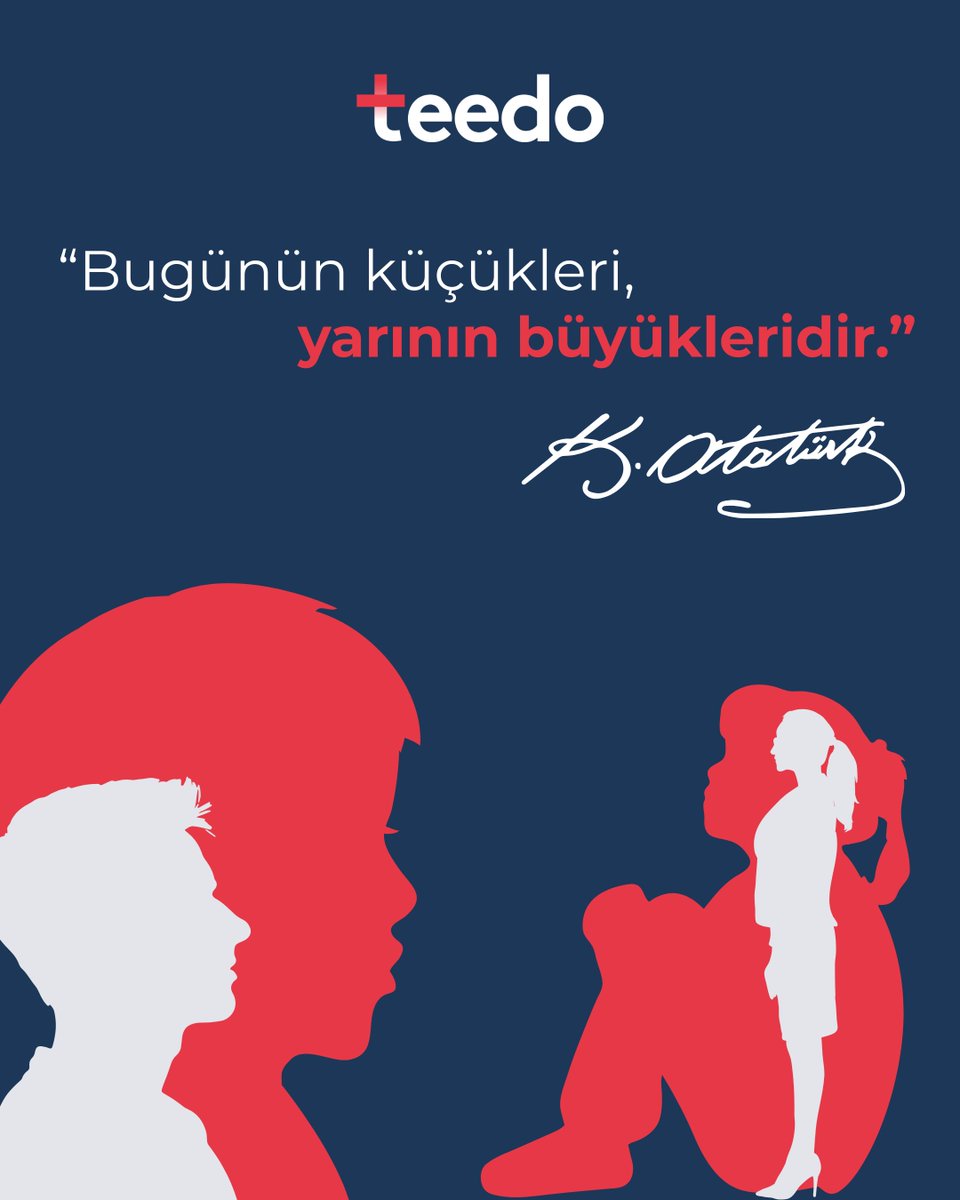 🇹🇷 "Bugünün küçükleri, yarının büyükleridir."

23 Nisan Ulusal Egemenlik ve Çocuk Bayramı’nı, geleceğe umutla bakan ve dünyayı değiştirme gücüne sahip tüm çocukların azmiyle kutluyoruz.
Mustafa Kemal Atatürk’ün çocuklara armağan ettiği bu özel gün, geleceğin liderlerine, bilim