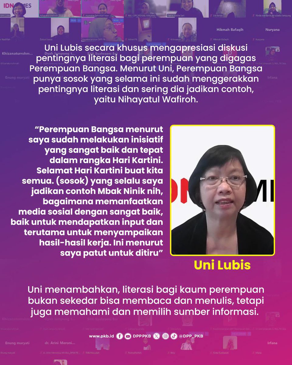 Diskusi ‘Yuk, Belajar Literasi Digital!’ cara beda Perempuan Bangsa rayakan hari Kartini 😎

Di momen ini, DPP Perempuan Bangsa mengajak perempuan Indonesia buat naik level lewat belajar literasi digital bersama narasumber keren Uni Lubis (Pemred IDN Times) .Bukan hanya bisa