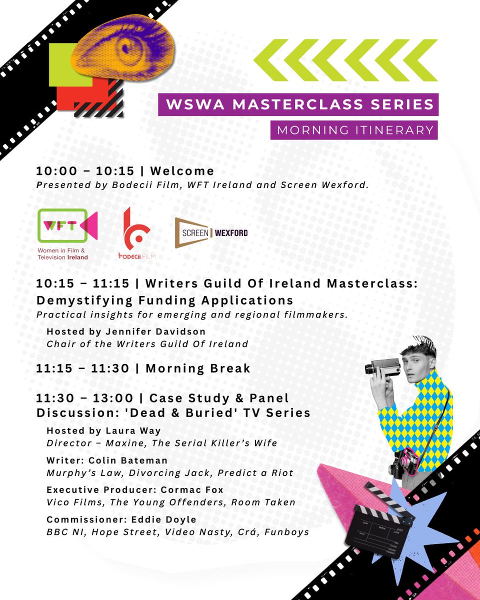 ScreenWexford's tweet photo. Join us for 'Lights, Camera, Access: From Script to Screen - Wherever You Are' on April 25th at the @NatOperaHouse! This FREE full-day industry event is packed with insights for writers, producers and emerging &amp; regional filmmakers and creatives. https://t.co/RaNfCUvsd0