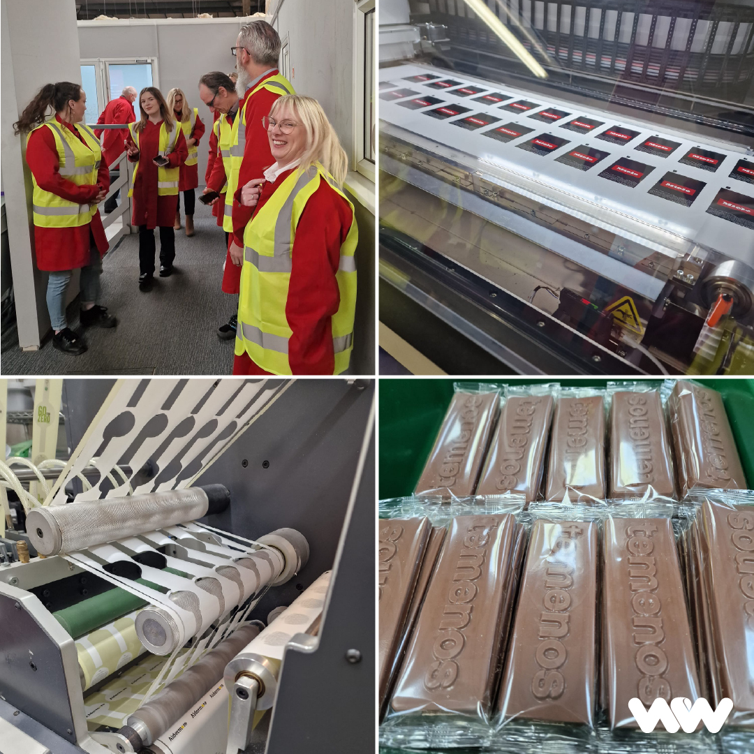 Louise saw the full sweet-making process - made and packed on-site here in the UK. Love that. willsmerwagg.com

#BrandedMerch #CorporateGifts  #PromoProducts #BrandVisibility #MarketingStrategy #CustomBranding #WillsmerWagg