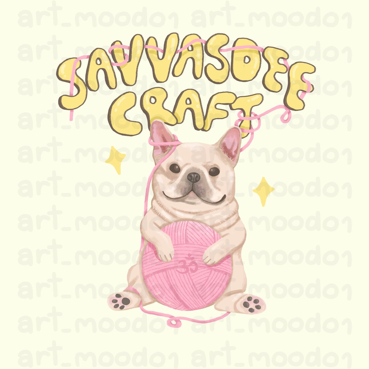 art_mood01's tweet photo. โลโก้น้องหมาค่า🧶🐶☺️
 #art_mood01 #รับวาดรูป https://t.co/1H1bRHX7WK