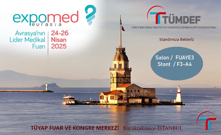 Tüm paylaşlarıyla, Tıbbi Cihaz Sektörünün buluşması noktası Türkiye'nin tek Avrasya Bölgesinin en büyük medikal alan ihtisas fuarı 32.  <a href="/expomedeurasia/">Expomed Eurasia</a> 24-26 Nisan 2025 tarihlerinde  Tümdef ve Dernekleri olarak Salon FUAYE3 Stant F3-A4 standımızda sizleri ağırlamaktan mutluluk