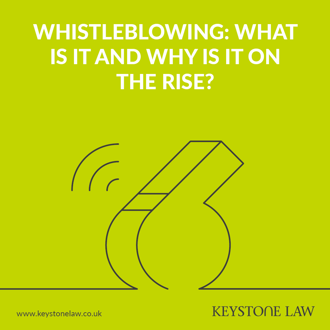 Keystone_Law's tweet image. With more cases of #whistleblowing being reported, our #UKemplaw expert Clive Howard outlines why it is on the rise. Read more: ow.ly/UOFL50VBsJh