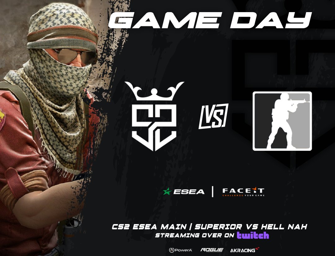 Superior Esports (@sup3riorgg) on Twitter photo We take on #HellNah for game 5 of our regular season! currently 3-1 on the season, lets see if we can add more to the W column!
🔴 twitch.tv/superioresport…
🎙️ <a href="/_haughtsauce_/">haughtsauce</a>
🕐 1pm CST/8pm CET
#SuperiorCS | <a href="/FACEIT/">FACEIT</a> <a href="/ESEA/">ESEA League</a> We take on #HellNah for game 5 of our regular season! currently 3-1 on the season, lets see if we can add more to the W column!
🔴 twitch.tv/superioresport…
🎙️ <a href="/_haughtsauce_/">haughtsauce</a>
🕐 1pm CST/8pm CET
#SuperiorCS | <a href="/FACEIT/">FACEIT</a> <a href="/ESEA/">ESEA League</a>