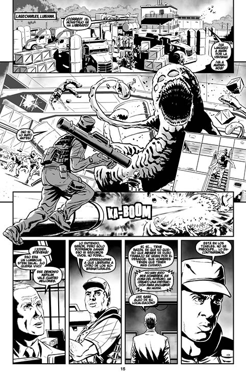 'Grisly Unit 2. Transgénico', de Roger S. Lewis y <a href="/dazaart/">David Daza</a>. Más páginas de este #Cómic, en Facebook: goo.gl/XOk9DC. Y la reseña, aquí: wp.me/p3LASg-c8R, de <a href="/aletaediciones/">Aleta Ediciones</a>