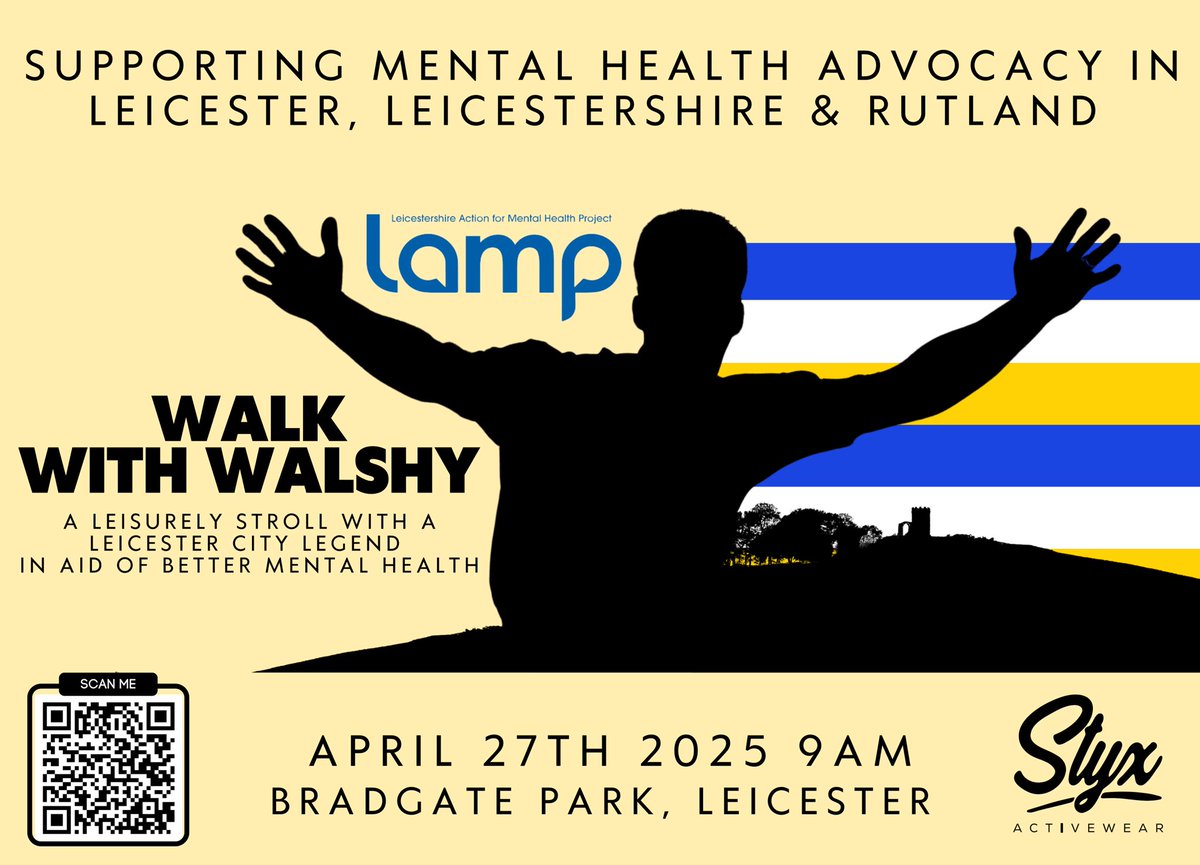 Lamp (@lampcharity_) on Twitter photo 🚨 This Sunday 🚨
🦊 Walk with #LCFC legend <a href="/SteveWalsh5/">Steve Walsh 💙</a> RETURNS!
📆 April 27th 2025
⏰ 9am (Meet 8:45am)
📍 Bradgate Park, Leicester
Supporting Mental Health Advocacy in Leicester, Leicestershire & Rutland.
Book now ⬇️
lampadvocacy.co.uk/walk-with-wals… 🚨 This Sunday 🚨
🦊 Walk with #LCFC legend <a href="/SteveWalsh5/">Steve Walsh 💙</a> RETURNS!
📆 April 27th 2025
⏰ 9am (Meet 8:45am)
📍 Bradgate Park, Leicester
Supporting Mental Health Advocacy in Leicester, Leicestershire & Rutland.
Book now ⬇️
lampadvocacy.co.uk/walk-with-wals…