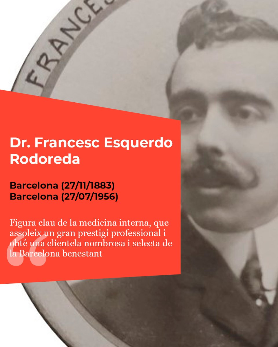 👨‍⚕️Francesc Esquerdo Rodoreda va ser una figura clau de la medicina interna, que assoleix un gran prestigi professional i obté una clientela nombrosa i selecta de la Barcelona benestant 🏥

👉n9.cl/ohwjw
