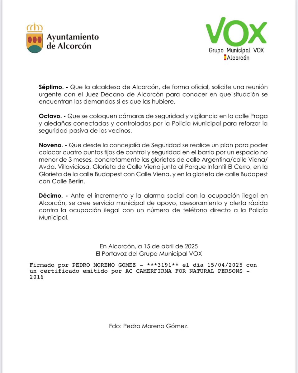 VOX Alcorcón tweet media