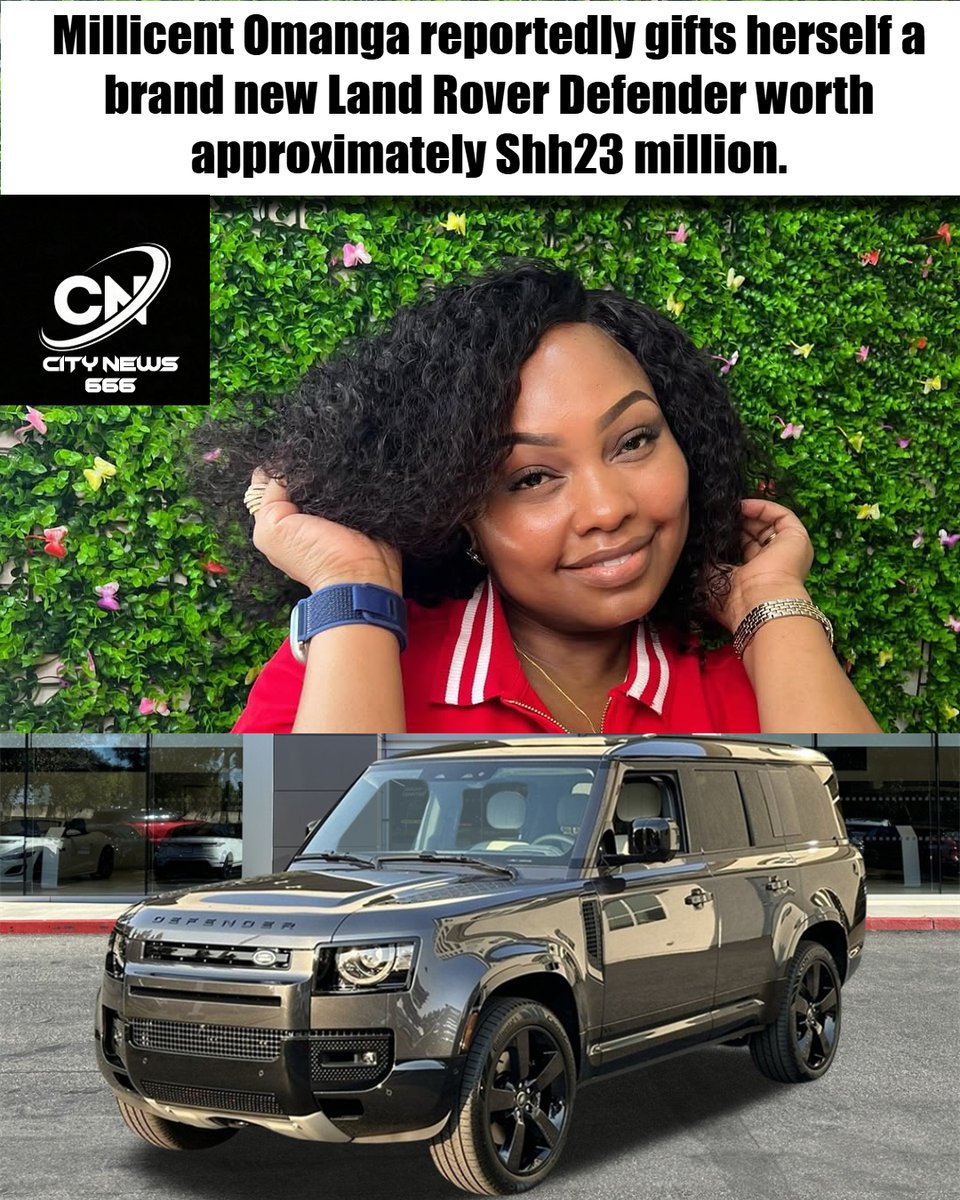Tweetsbyblair's tweet photo. Millicent Omanga reportedly gifts herself a brand new Land Rover Defender worth approximately Shh23 million.
#moseskuria #devki #museveni https://t.co/Cl6Ei0RkWz