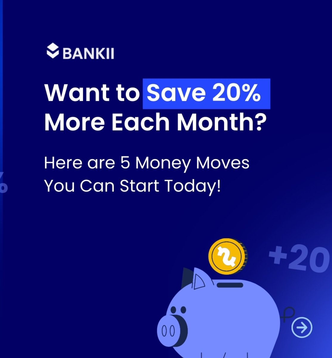 Alkexpay's tweet photo. Want to save 20% more money every month without earning more? 🤔 
 Here are 5 easy money moves you can start this week.🔵 
A thread 🧵 https://t.co/mG9Im8vO22