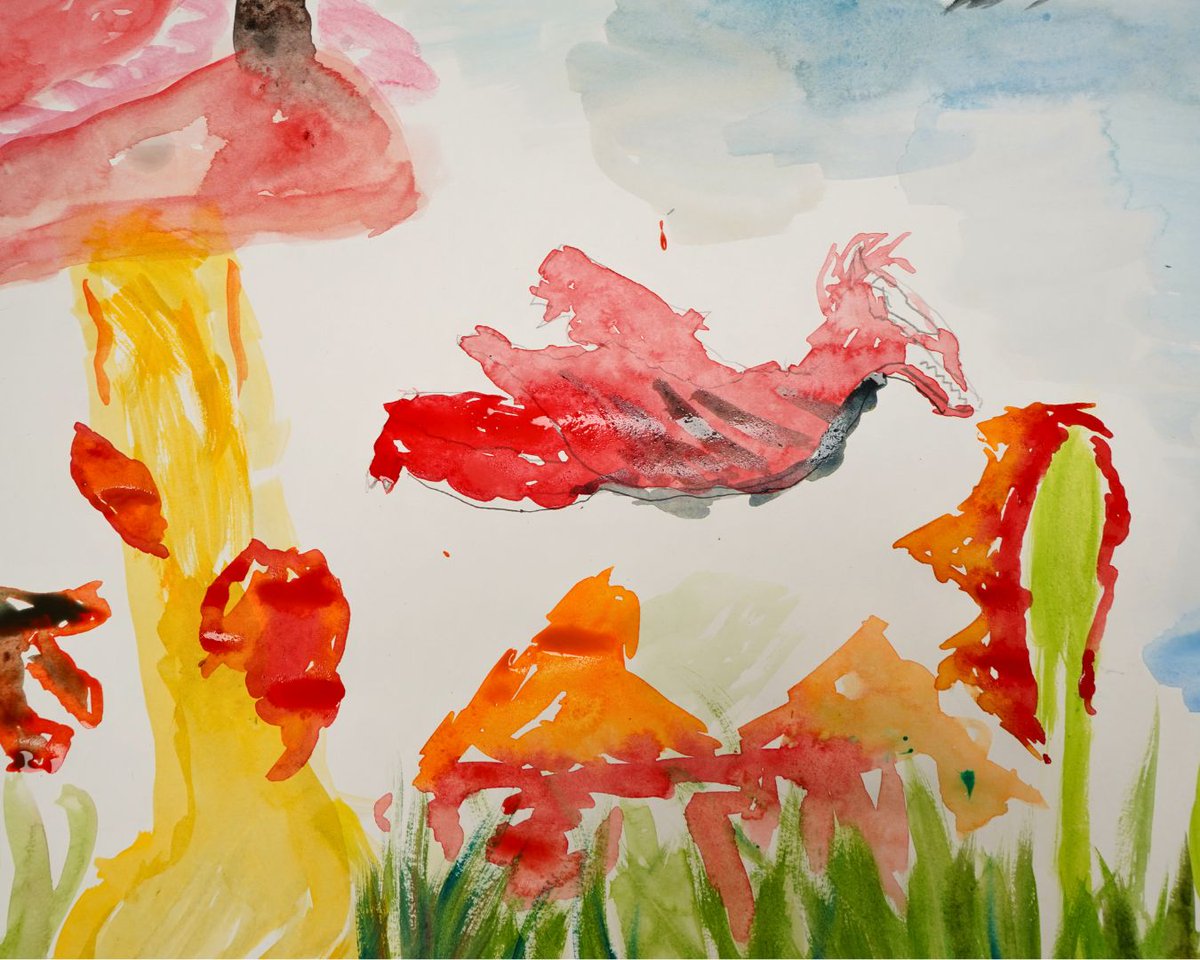 createcharity's tweet image. Earlier this month the young carers on inspired:arts Lambeth collaborated on an amazing group painting. 🎨🌈 One of the young carers shared: It's really fun getting to make art with them and getting to know them more."

#CreativityforConnection #PeopleNeedToCreate #YoungCarers