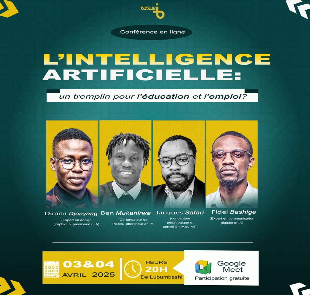 Pas besoin d’être un expert en informatique pour commencer à utiliser l’IA. Il est possible d’apprendre progressivement, à travers des outils simples et des formations en ligne.

Pour en savoir plus, cliquez sur ce lien : 

busweinstitute.blogspot.com/2025/04/webina…