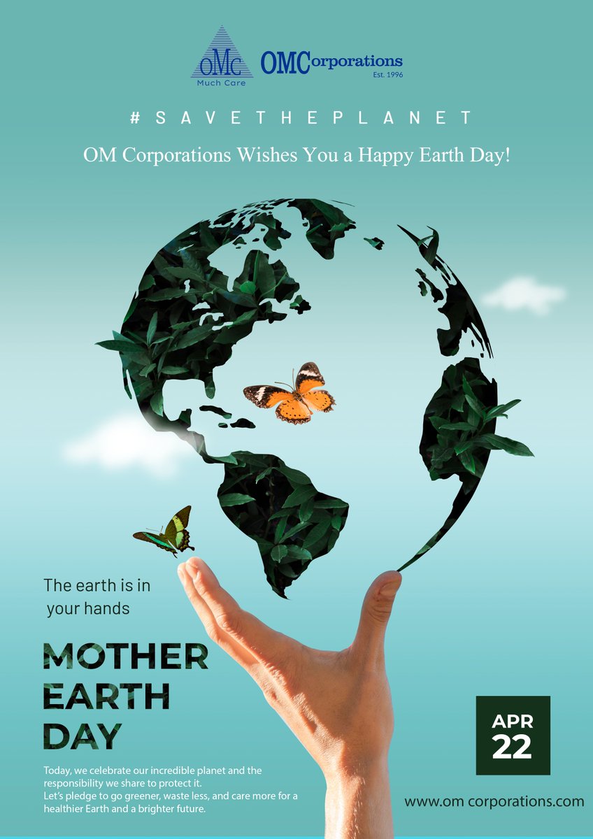 🌍 Happy Earth Day from OM Corporations! 🌱

🔗 Join us in creating a better tomorrow—because every action counts.

#OMCorporations #Sustainability #EcoFriendly #GreenBusiness #EarthDay #Environment #CorporateResponsibility #GoGreen #OMCares