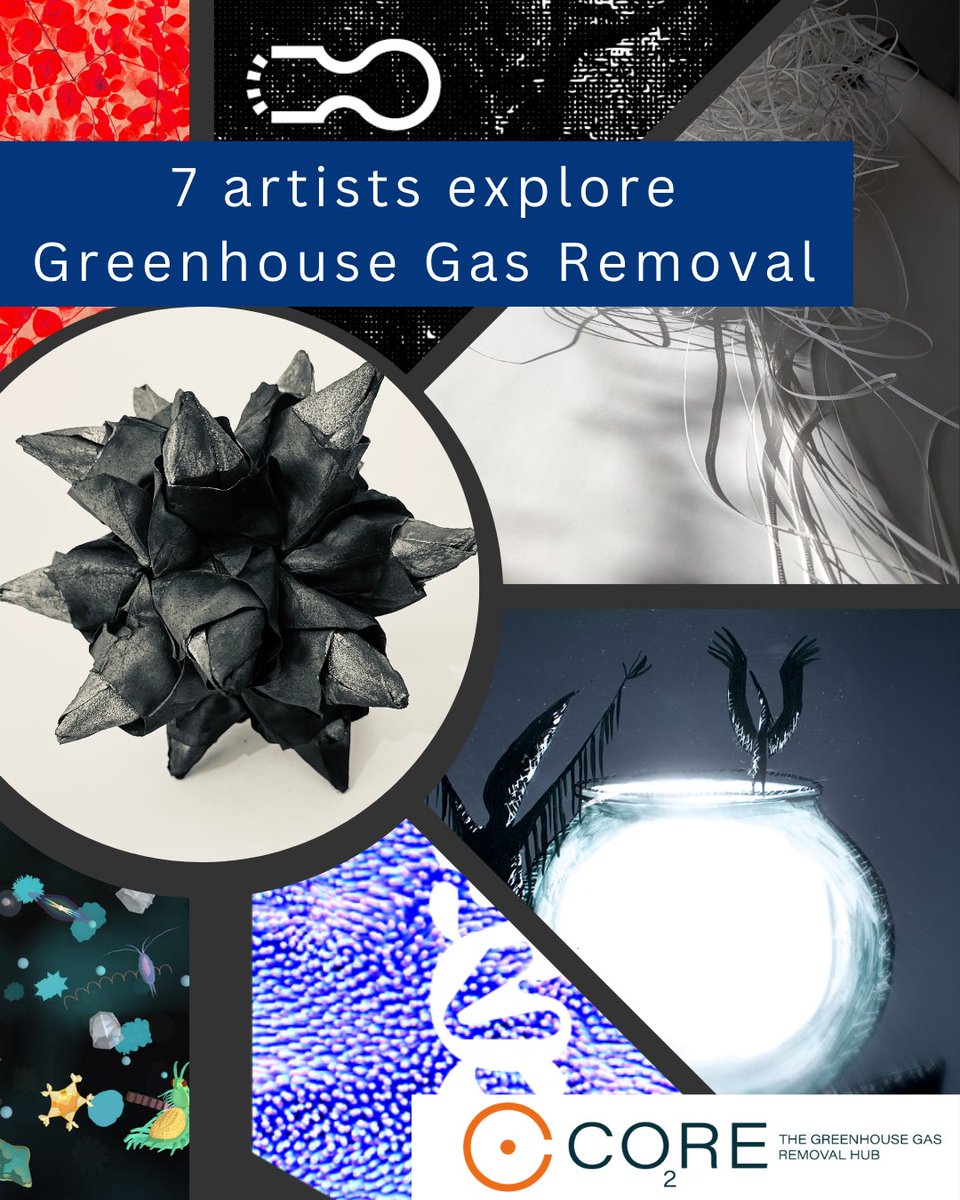 We're absolutely thrilled to announce that CO2RE is supporting 7 artists to explore greenhouse gas removal &amp; engage the public on its potential. Read all about the initiative and learn more about the artists here: co2re.org/co2re-funds-se…