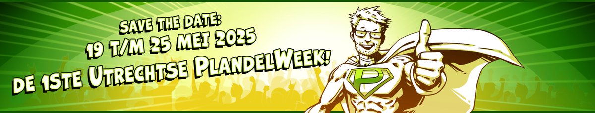 Utrecht rolt de groene loper uit  voor alle opruimhelden in De 1ste Utrechtse Plandelweek (19 t/m 25 mei). Voor programma zie plandelen.nl/utrecht