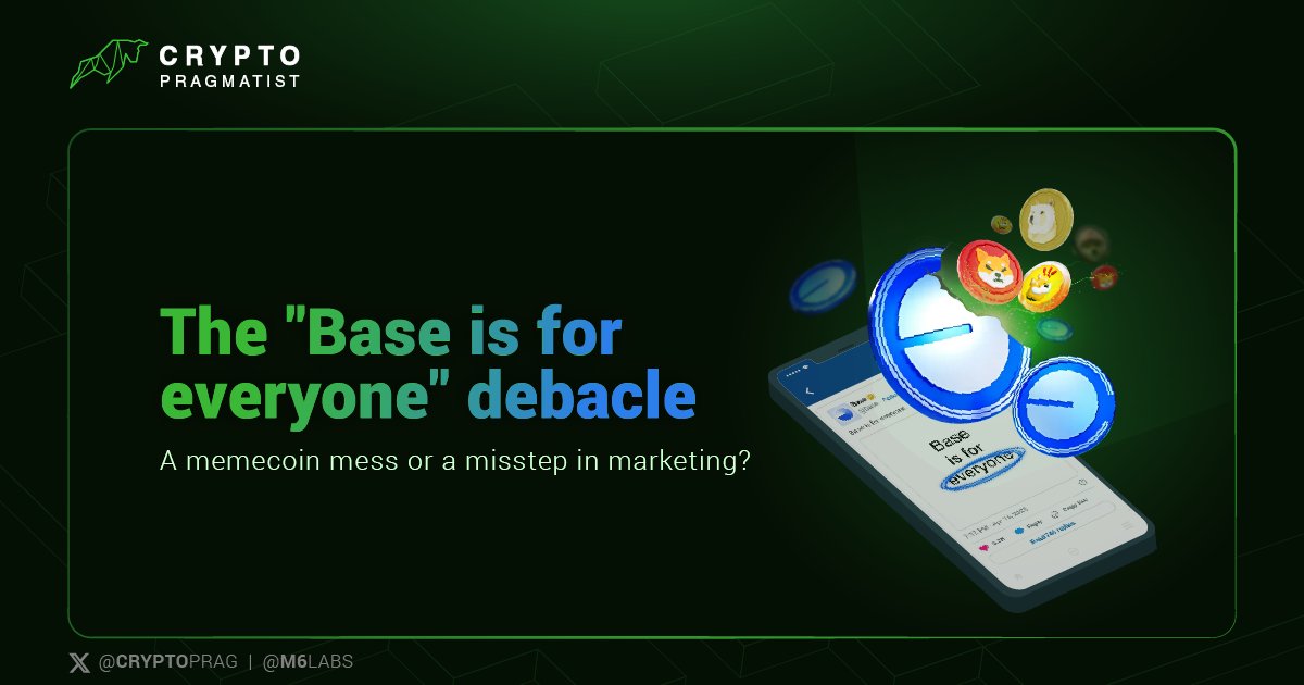 cryptoprag's tweet image. 🚨 On April 16, Base tweeted: “Base is for everyone.” Moments later, a Zora link appeared. A memecoin was born.

→ $17M MC in minutes
→ Crashed 94%
→ 3 wallets made $666K

No clarity. Just chaos.

Welcome to Web3.

cryptopragmatist.com/p/the-base-is-…