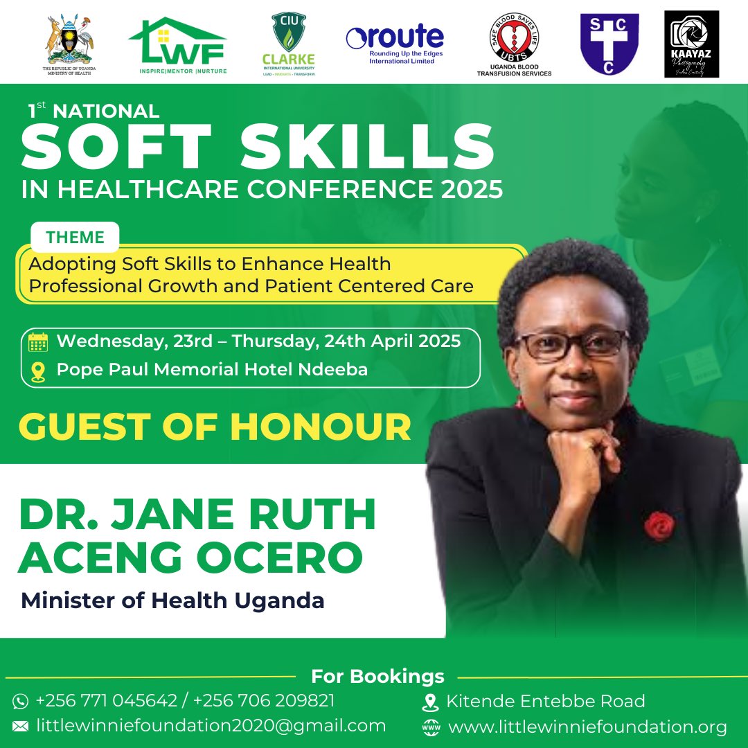 Nabukeera winnie (@nabukeerawinni4) on Twitter photo Unveiling our Chief guest of honor for the 1st National Soft skills in Healthcare conference 2025 !
<a href="/JaneRuth_Aceng/">Dr. Jane Ruth Aceng Ocero</a> it’s such an extraordinary opportunity to have you officially launch our conference
Link to the post : linkedin.com/posts/little-w…! Unveiling our Chief guest of honor for the 1st National Soft skills in Healthcare conference 2025 !
<a href="/JaneRuth_Aceng/">Dr. Jane Ruth Aceng Ocero</a> it’s such an extraordinary opportunity to have you officially launch our conference
Link to the post : linkedin.com/posts/little-w…!
