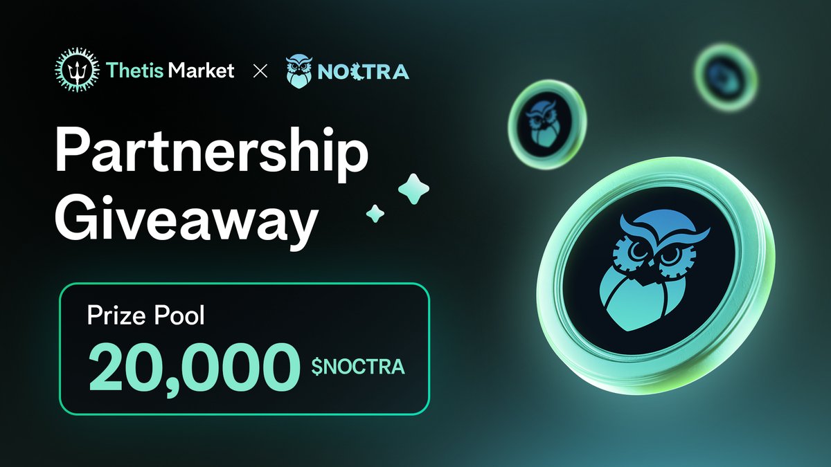 𝐓𝐡𝐞𝐭𝐢𝐬 𝐱 𝐍𝐨𝐜𝐭𝐫𝐚 𝐏𝐚𝐫𝐭𝐧𝐞𝐫𝐬𝐡𝐢𝐩 𝐆𝐢𝐯𝐞𝐚𝐰𝐚𝐲 🔥

To celebrate our partnership and the launch of <a href="/Noctra_protocol/">Noctra Protocol</a> Testnet, we’re giving away 20,000 $NOCTRA to our amazing community!

🎁 100 Lucky Winners
📅 April 22 – April 29

To enter:
1️⃣ Follow