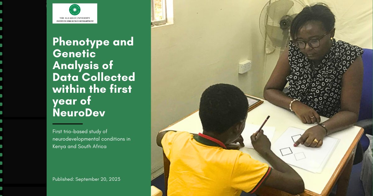 AKU Institute for Human Development (@akuihd) on Twitter photo Genetic research on #neurodevelopmentaldisorders has often overlooked Africa. Our #NeuroDev study, with <a href="/KEMRI_Wellcome/">KEMRI-Wellcome Trust</a>, <a href="/UCT_NI/">UCT Neuroscience Institute</a> and <a href="/broadinstitute/">Broad Institute</a> is changing that by collecting critical data in Kenya & South Africa.
Explore our Year 1 findings → cell.com/neuron/fulltex… Genetic research on #neurodevelopmentaldisorders has often overlooked Africa. Our #NeuroDev study, with <a href="/KEMRI_Wellcome/">KEMRI-Wellcome Trust</a>, <a href="/UCT_NI/">UCT Neuroscience Institute</a> and <a href="/broadinstitute/">Broad Institute</a> is changing that by collecting critical data in Kenya & South Africa.
Explore our Year 1 findings → cell.com/neuron/fulltex…