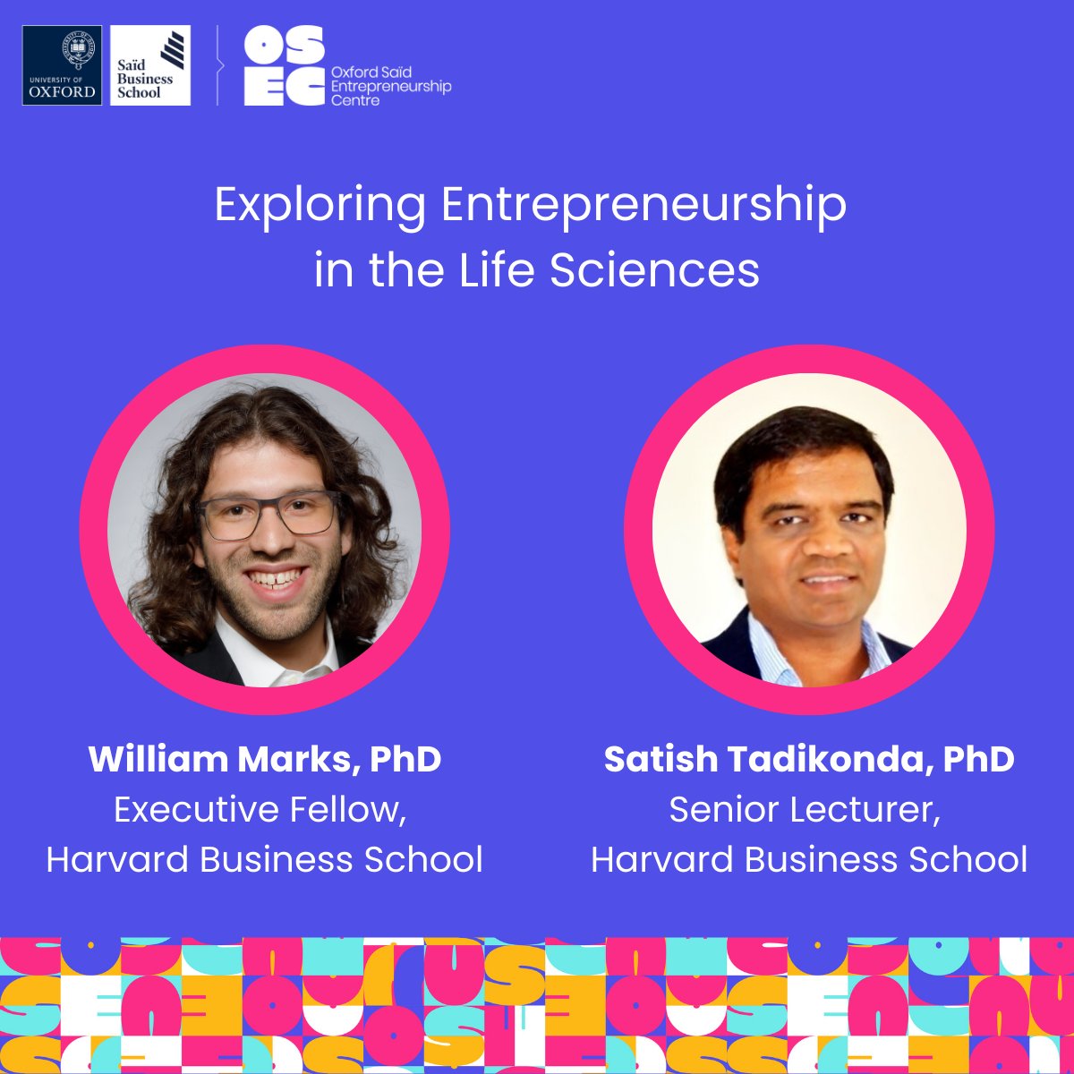 Saïd Business School (@oxfordsbs) on Twitter photo 📆 Join Oxford Saïd Entrepreneurship Centre on Wednesday 30 April at Saïd Business School for two exclusive workshops with #LifeSciences experts who teach at <a href="/HarvardHBS/">Harvard Business School</a>.
Book your place:
🕛 12.00-13.30 PM - oxsbs.link/4j5nyjn
🕒 15.00-17.00 PM - oxsbs.link/3YvDJhA 📆 Join Oxford Saïd Entrepreneurship Centre on Wednesday 30 April at Saïd Business School for two exclusive workshops with #LifeSciences experts who teach at <a href="/HarvardHBS/">Harvard Business School</a>.
Book your place:
🕛 12.00-13.30 PM - oxsbs.link/4j5nyjn
🕒 15.00-17.00 PM - oxsbs.link/3YvDJhA