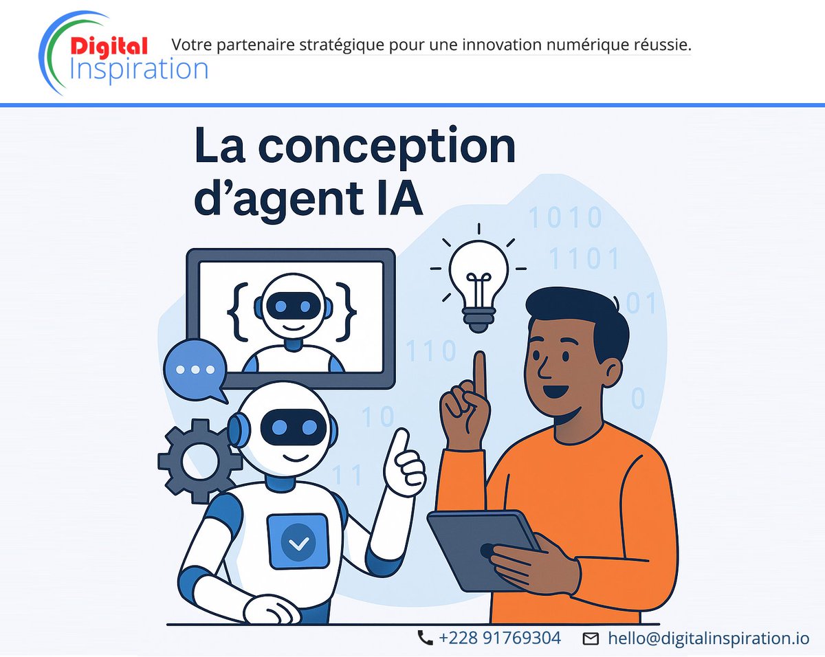🇬🇧 An AI agent = an assistant who works without sleep or complaint.
 Digital Inspiration will create one just for you.

🇫🇷 Un agent IA = un assistant qui bosse sans dormir, sans se plaindre.
 Digital Inspiration t’en crée un sur mesure.

#DigitalInspiratio #DigitalInspirationIO