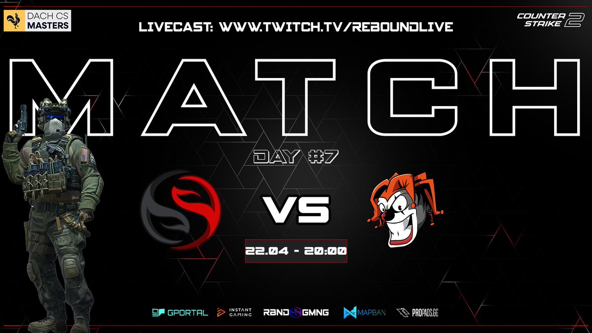 Rebound Gaming (@reboundcomgg) on Twitter photo Nach der Osterpause geht es Heute Abend in die Spielwoche 7 der <a href="/dachcs/">DACH CS Masters</a> Masters.
Auf dem Plan: <a href="/TeamReboundgg/">TeamRebound</a> Academy vs. <a href="/JumpScareEsport/">JumpScare Esports</a>
๐๏ธ <a href="/faviidgg/">Faviid ๐ด๓ ง๓ ข๓ ท๓ ฌ๓ ณ๓ ฟ</a>
๐๏ธ 22.04.25 - 20:00 Uhr
๐บ twitch.tv/reboundlive
TUNE IN!!! ๐ฅ๐ฅ๐ฅ Nach der Osterpause geht es Heute Abend in die Spielwoche 7 der <a href="/dachcs/">DACH CS Masters</a> Masters.
Auf dem Plan: <a href="/TeamReboundgg/">TeamRebound</a> Academy vs. <a href="/JumpScareEsport/">JumpScare Esports</a>
๐๏ธ <a href="/faviidgg/">Faviid ๐ด๓ ง๓ ข๓ ท๓ ฌ๓ ณ๓ ฟ</a>
๐๏ธ 22.04.25 - 20:00 Uhr
๐บ twitch.tv/reboundlive
TUNE IN!!! ๐ฅ๐ฅ๐ฅ